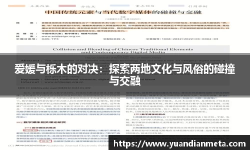 爱媛与栎木的对决：探索两地文化与风俗的碰撞与交融
